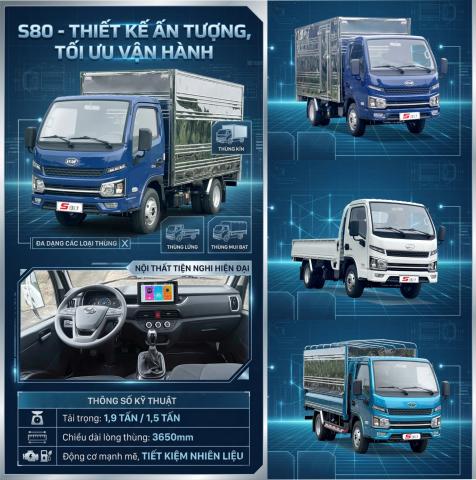 VEAM S80 NAY ĐÃ CÓ PHIÊN BẢN TẢI TRỌNG 1 TẤN 5 – LINH HOẠT HƠN, DỄ TIẾP CẬN HƠN