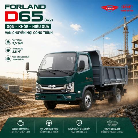 XE BEN FORLAND D65 – GIẢI PHÁP VẬN CHUYỂN HIỆU QUẢ CHO CÔNG TRÌNH